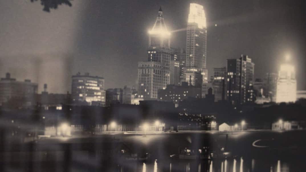 Sepia photo of Cincinnati in the past