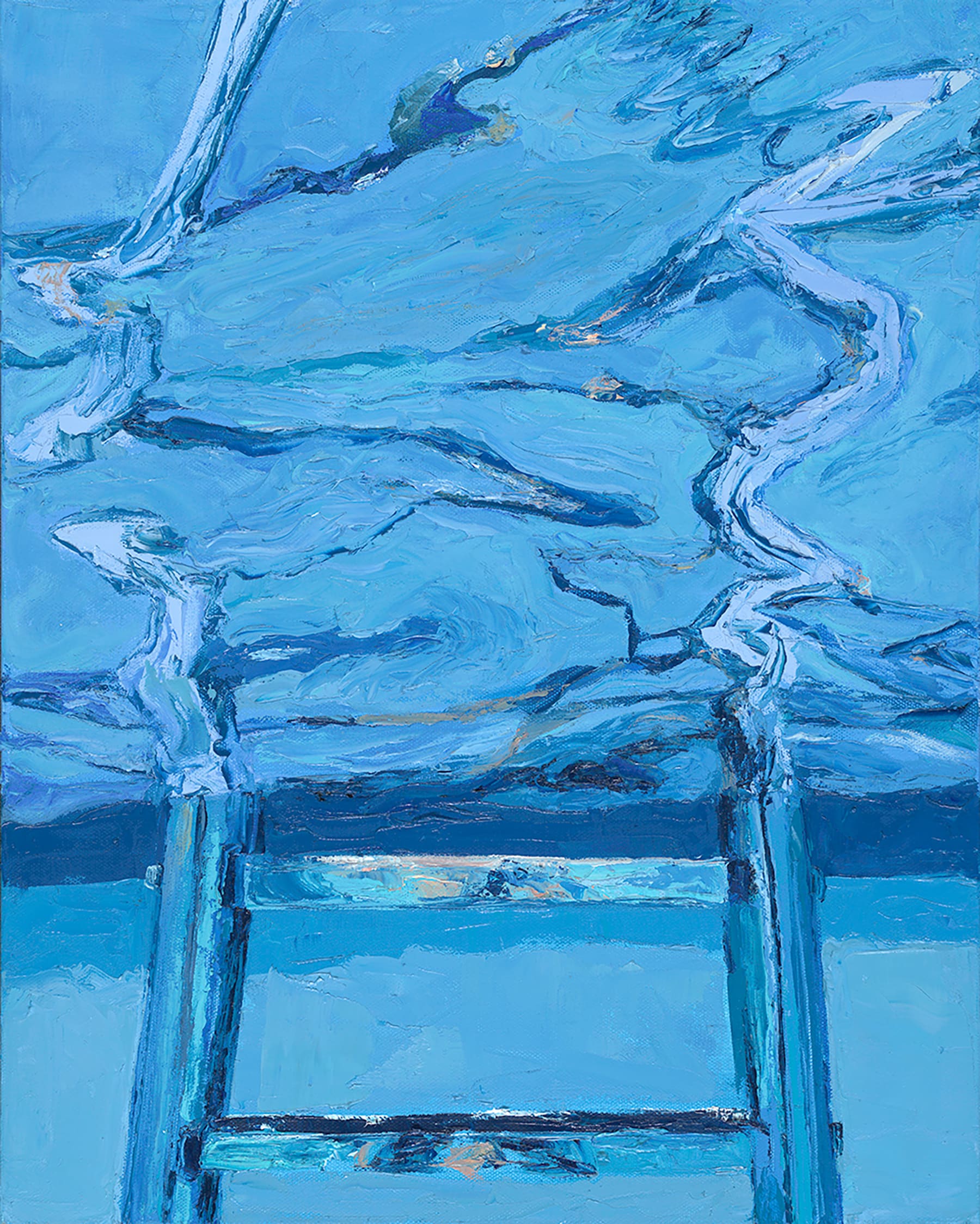 painting of water from below