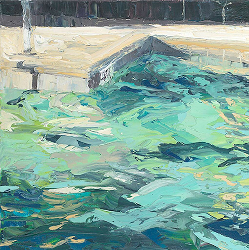painting of pool