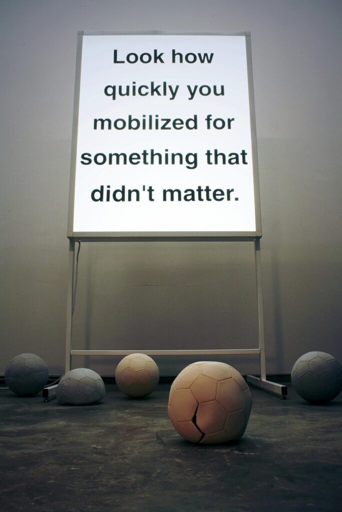Look how quickly you mobilized for something that didn't matter.